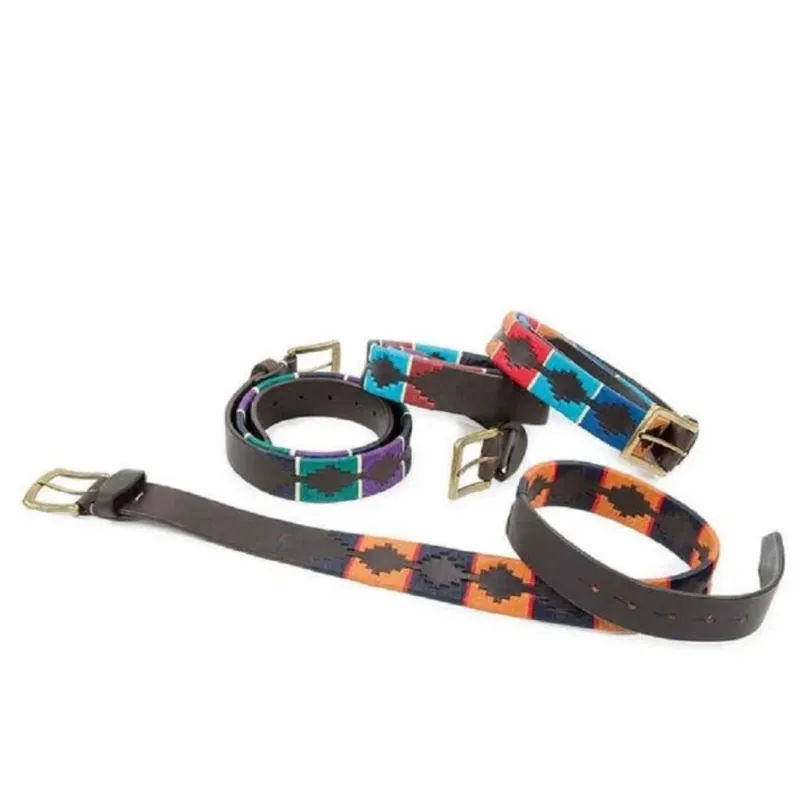 Shires Drover Polo Belt - Navy Purple and Dark Green